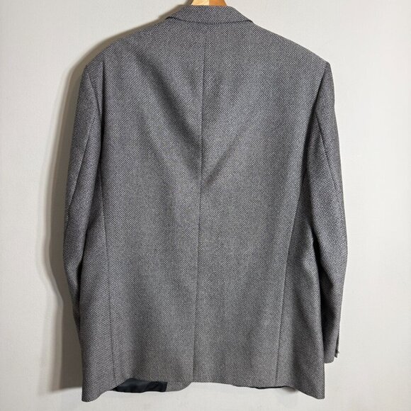 Yves Saint Laurent Wool Sport Coat Jacket Blazer Men's 44L Black Tan Gray Formal - Picture 9 of 13